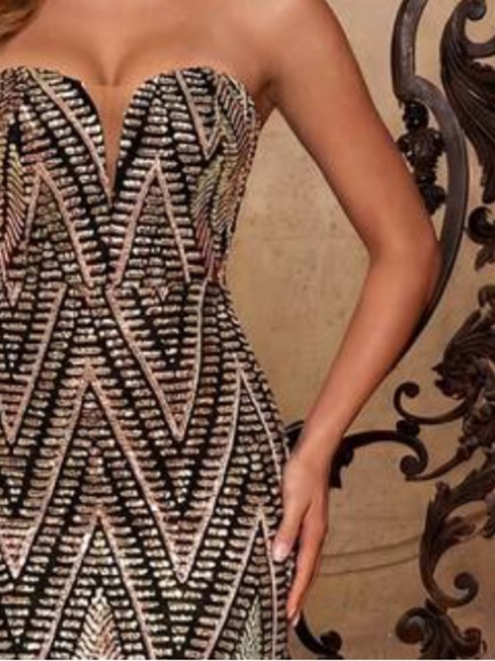 Love & Lemonade Sequin Party Maxi Gown XL Abrstract Prom Magical Shimmering - Picture 3 of 16